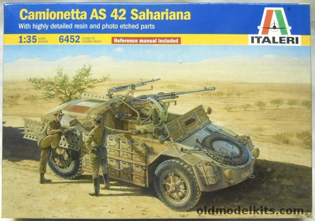 Italeri 1/35 Camionetta As 42 Sahariana - Regio Esercito Raggruppamento Sahariano Tunisia Early 1943, 6452 plastic model kit