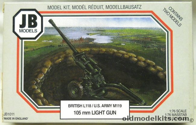 JB Models 1/76 TWO 105 mm Light Gun - British L118 / US Army M119, JB1011 plastic model kit