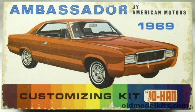 Jo-Han 1/25 1969 Ambassador By American Motors - 2 Door Hardtop Customizing Kit - Stock / Custom, C-1569-200 plastic model kit