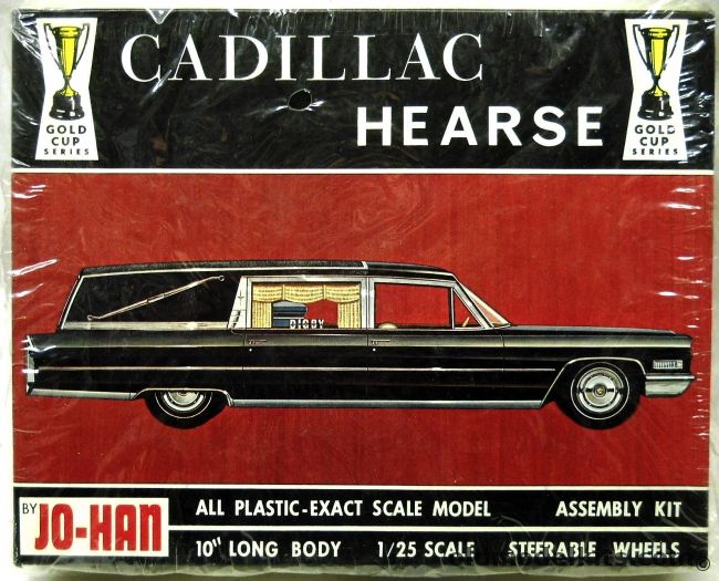 Jo-Han 1/25 Cadillac Hearse - With Casket, GC 600-200 plastic model kit