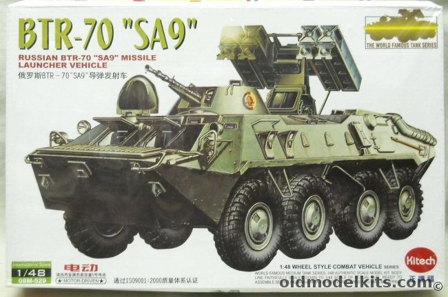 Kitech 1/48 BTR-70 SA9 - Missile Launching Vehicle - Motorized, O8M-529 plastic model kit