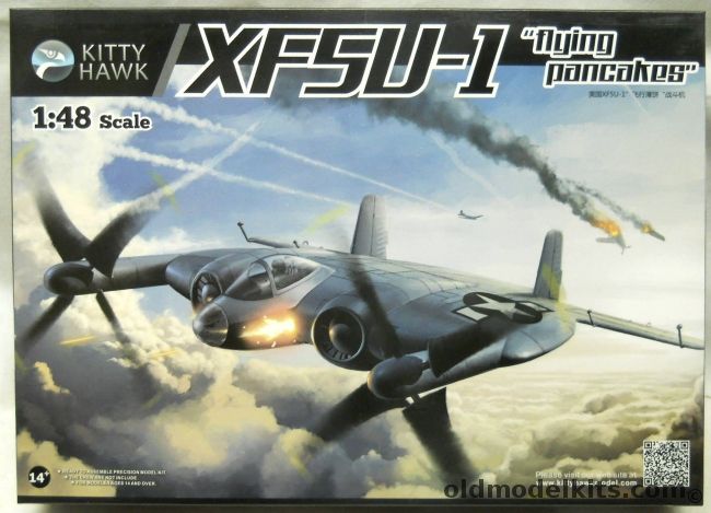 Kitty Hawk 1/48 XF5U-1 Flying Pancake - (XF5U1), KH80135 plastic model kit