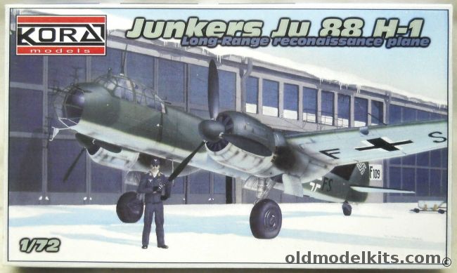 Kora 1/72 Junkers Ju-88 H-1 - Long Range Reconaissance - (Ju88H-1), 7216 plastic model kit