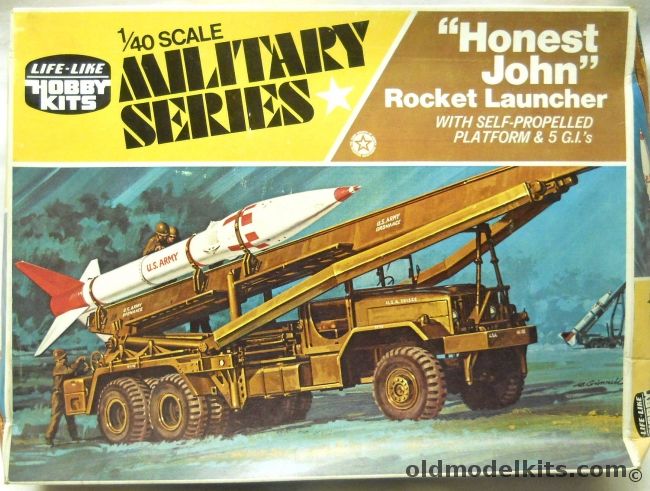 Life-Like 1/40 Honest John Rocket With Launcher and Truck - (ex Adams), H656-300 plastic model kit