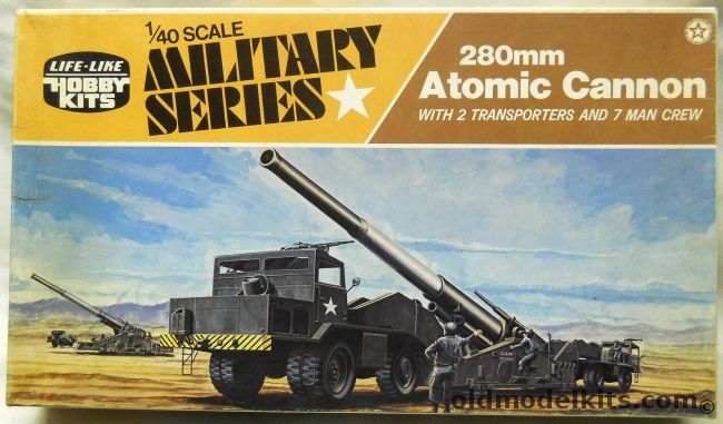 Life-Like 1/40 280mm Atomic Cannon with 2 Gun Transporters -  (M56) - (ex Adams), H662-500 plastic model kit