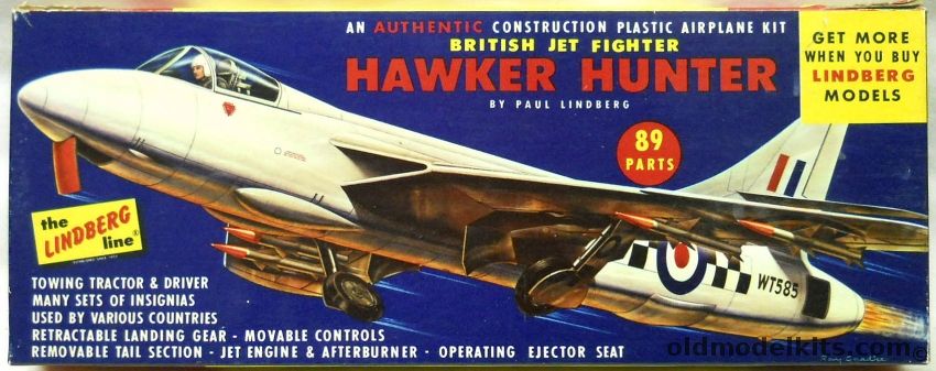 Lindberg 1/48 Hawker Hunter - RAF / Swiss / Peruvian Air Forces, 536-100 plastic model kit