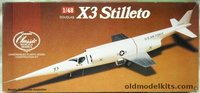 Lindberg 1/48 Douglas X-3 Stiletto - High Speed Research Aircraft, 543 plastic model kit