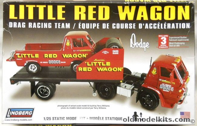 Lindberg 1/25 Dodge Little Red Wagon Drag Racing Team -  Tractor / Wagon / Trailer, 72170 plastic model kit