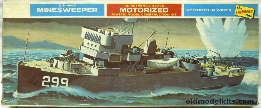 Lindberg 1/130 USS Sentry (AM-299)  (Admirable Class) WWII US Navy Minesweeper, 749M-400 plastic model kit