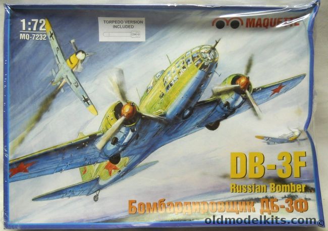 Maquette 1/72 DB-3F Russian Bomber - Torpedo Version Included, MQ7232 plastic model kit