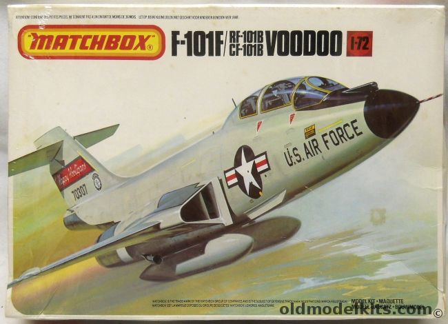 Matchbox 1/72 McDonnell F-101F / RF-101B / CF-101B Voodoo - USAF (2) and RCAF, PK-411 plastic model kit