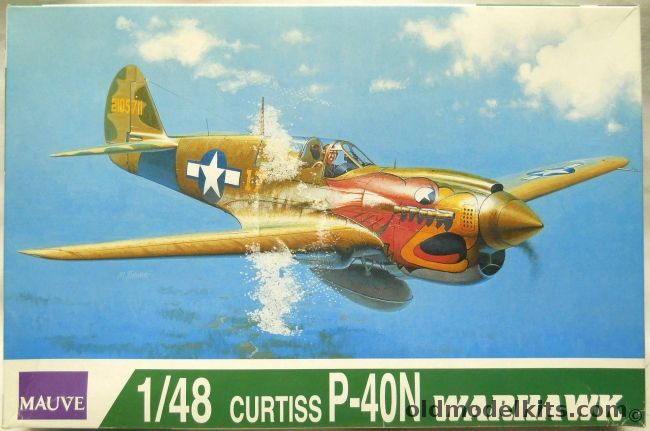 Mauve 1/48 Curtiss P-40N Warhawk - USAAF 502 Fighter Squadron Sr. no. 42-105711, 00081-1500 plastic model kit