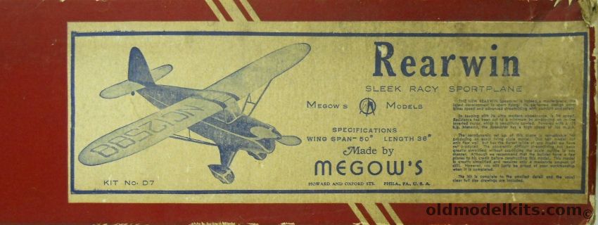 12 Squared Rearwin Speedster - 50 Inch Wingspan Flying Aircraft, D7 plastic model kit