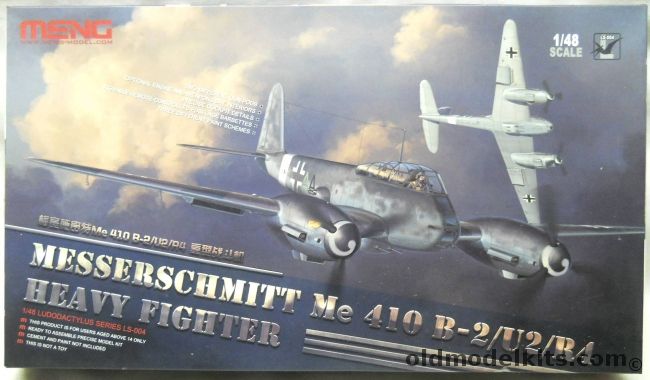 Meng 1/48 Messerschmitt Me-410 B-2/U2/R4 Hornet - With Eduard Mask Set - (Me410B-2U2R4), LS004 plastic model kit