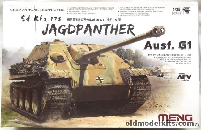Meng 1/35 Jagdpanther Ausf.G1 - Sd.Kfz.173 - With Atak Model Zimmerit Jagdpanther, TS-039 plastic model kit