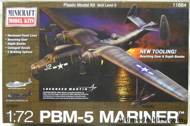 Minicraft 1/72 PBM-5 Mariner - US Navy PBM-5 At Tokyo Bay Sept. 1945 / PBM 'Nightmare' of VPB-26 Okinawa 1945, 11684 plastic model kit