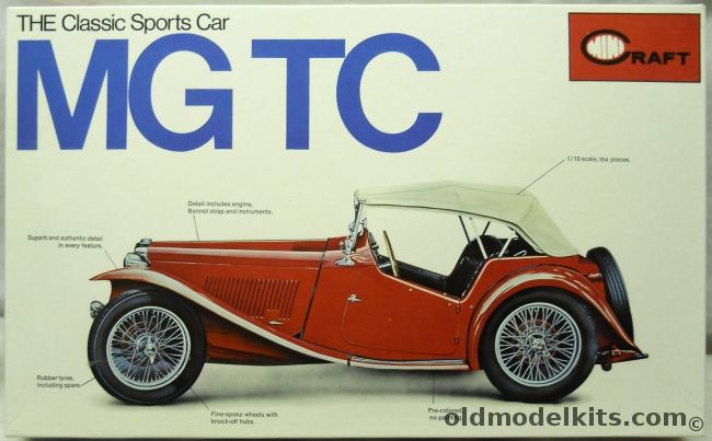 Minicraft 1/16 MG TC Sports Car - 1948 - (ex Entex), 1512 plastic model kit