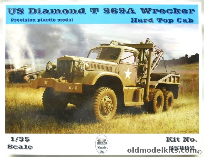 Mirror Models Ltd 1/35 US Diamond T 969A Wrecker - Hard Top Cab, 35802 plastic model kit