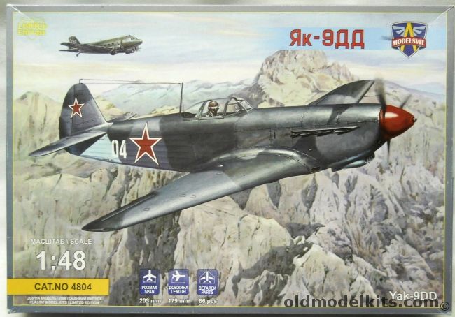 Modelsvit 1/48 Yak-7DD - USSR Bari Italy 1944 - (Yak-9 DD), 4804 plastic model kit