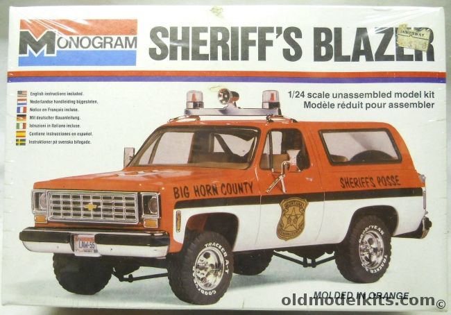Monogram 1/24 Sheriffs Blazer - Chevrolet K-5 Blazer 4x4, 2249 plastic model kit