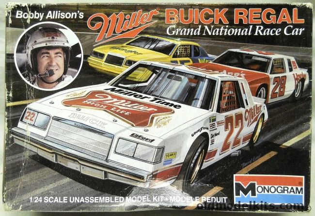 Monogram 1/24 Miller Buick Regal Grand National Race Car - Bobby Allison, 2298 plastic model kit