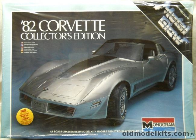 Monogram 1/8 1982 Chevrolet Corvette Metal Glow, 2606 plastic model kit