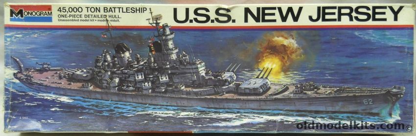 Monogram 1/600 USS New Jersey BB62 Battleship, 3001 plastic model kit