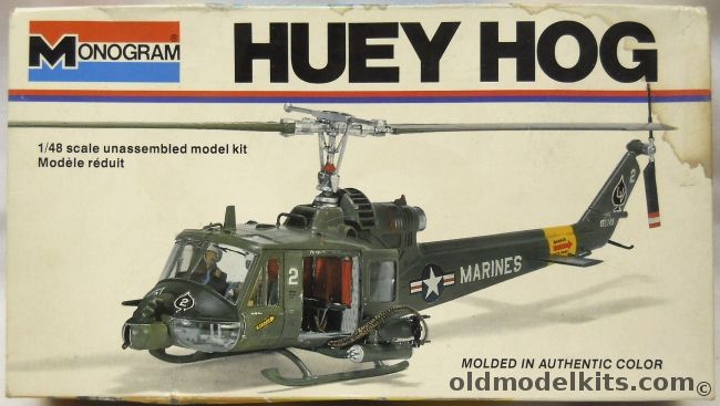 Monogram 1/48 Huey Hog Bell UH-1C - USMC, 5201 plastic model kit