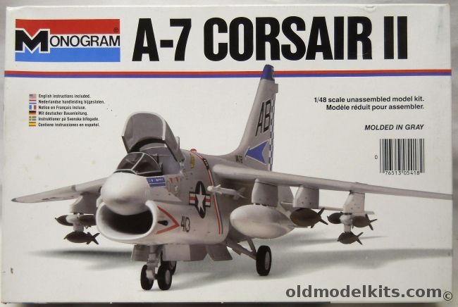 Monogram 1/48 A-7 Corsair II - Old Plastic Model Kits