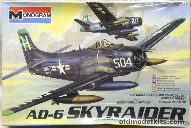 Monogram 1/48 AD-6 Skyraider - (A-1H), 5429 plastic model kit