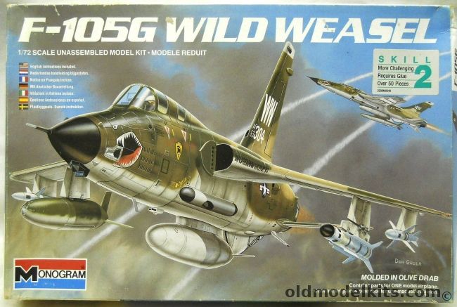 Monogram 1/72 F-105G Wild Weasel - Thunderchief, 5431 plastic model kit