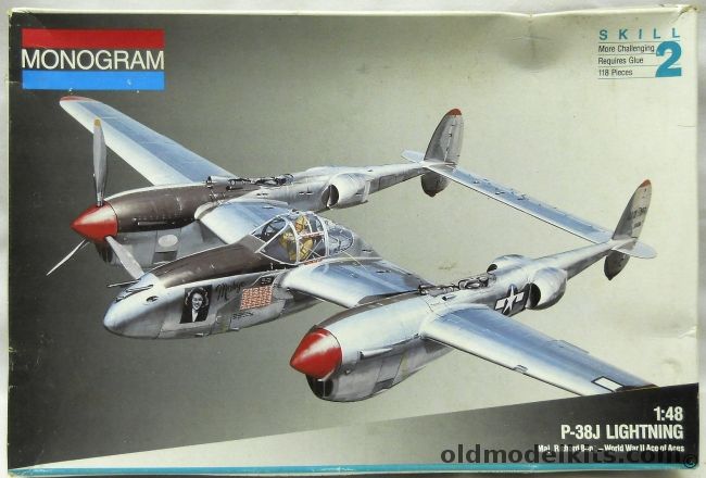 Monogram 1/48 P-38J Lightning Richard Bong - Droop Snoot or Night ...