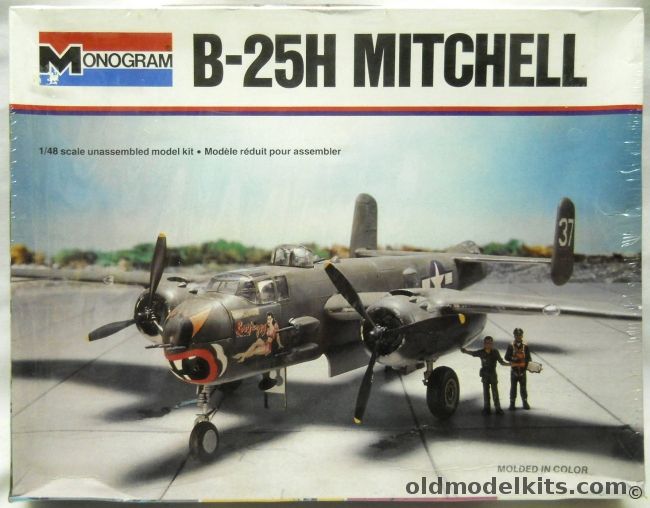 Monogram 1/48 B-25H Mitchell Medium Bomber - White Box Issue, 5500 plastic model kit