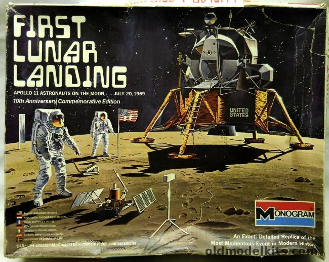 Monogram 1/48 First Lunar Landing - Apollo 11 Astronauts On The Moon, 5503