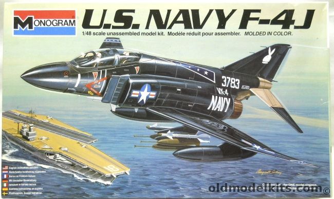 Monogram 1/48 F-4J Black Bunny Phantom II, 5805 plastic model kit
