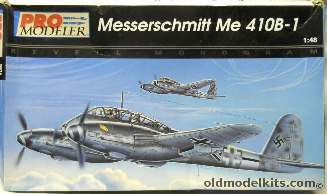 Monogram 1/48 Pro Modeler Messerschmitt Me-410B-1 - (Me-410 B-1), 5936 plastic model kit