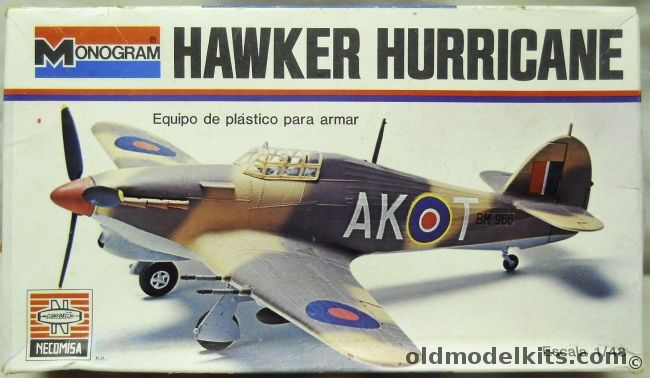 Monogram 1/48 Hawker Hurricane Necomisa Issue, 6802 plastic model kit