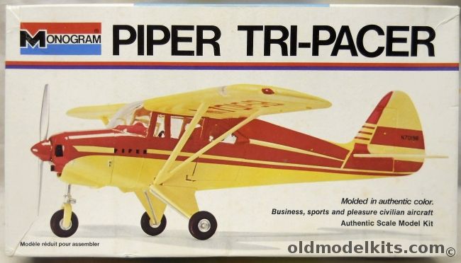 Monogram 1/32 Piper Tri-Pacer - Yellow Plastic Issue, 6822 plastic model kit