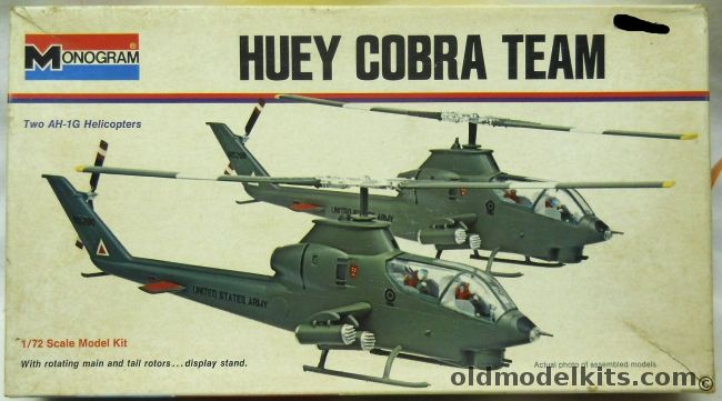 Monogram 1/72 THREE Huey Cobra Plus ONE Matchbox Huey Cobra - Four Kits Total, 6839-0175 plastic model kit