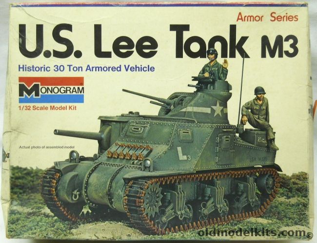 Monogram 1/32 US Lee Tank M3 with Diorama Instructions, 7536 plastic model kit