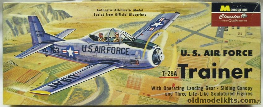 Monogram 1/48 US Air Force T-28A Trainer - Classics Issue With Patch, 85-0028 plastic model kit