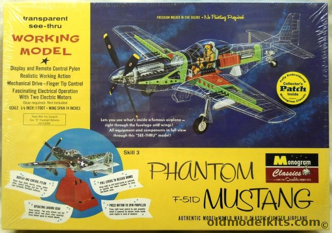 Monogram 1/32 Phantom Mustang P-51D (F-51D), 85-0067 plastic model kit