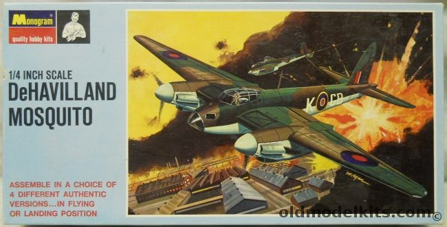Monogram 1/48 De Havilland Mosquito - NF II / Mk IV / FB VI / II - Blue Box Issue, PA129-200 plastic model kit