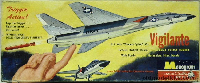 Monogram 1/76 A3J Vigilante - Four Star Issue - (A-5A), PA53-98 plastic model kit