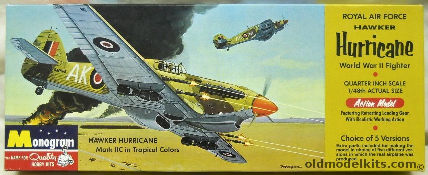 Monogram 1/48 Hawker Hurricane Mk IIA/Mk IIB/Mk IIC/Mk IID/Mk IV, PA90-98 plastic model kit