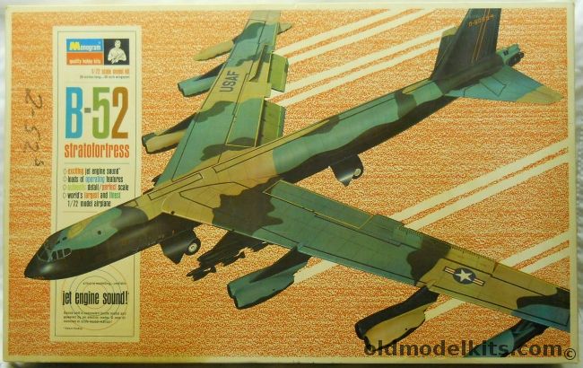 Monogram 1/72 Boeing B-52 Stratofortress With Jet Sound, PA215 plastic model kit