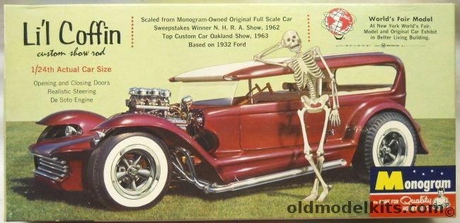 Monogram 1/24 Lil Coffin - Custom Show Rod - 1964 World's Fair Display Car, PC94-149 plastic model kit