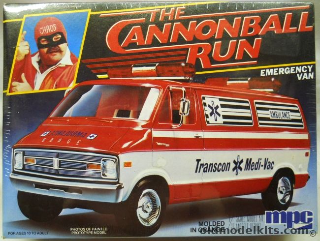 MPC 1/25 Dodge Emergency Van The Cannonball Run Movie, 1-0447 plastic model kit