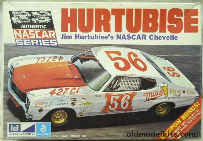 MPC 1/25 Jim Hurtubise NASCAR Chevrolet Chevelle, 1-1703-225