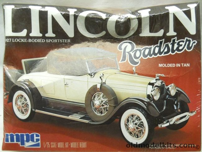 MPC 1/25 1927 Lincoln Roadster With Locke Coachwork, 1-3152 plastic model kit
